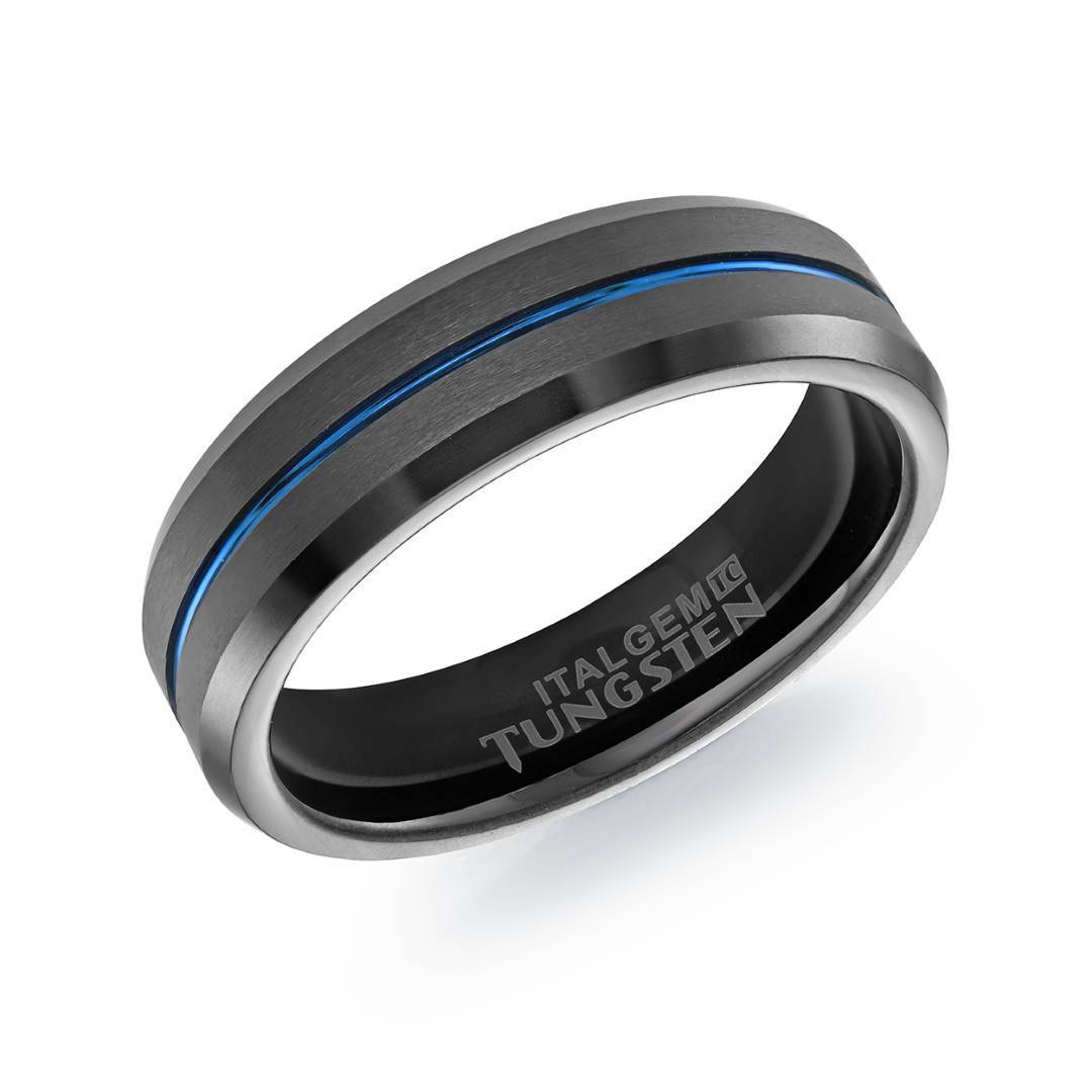 6MM TUNGSTEN & BLUE BAND