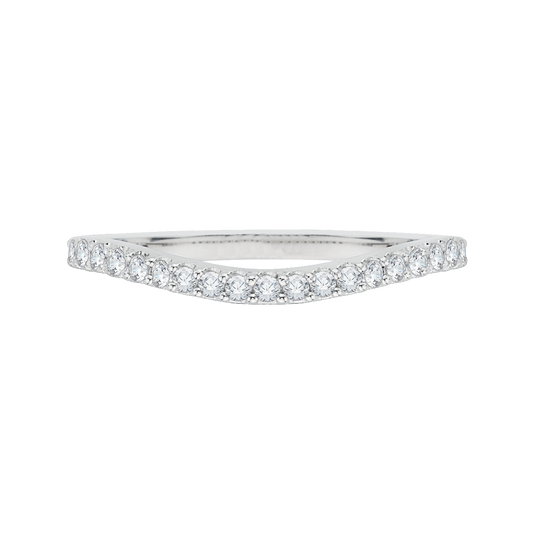Prong Set Diamond Wedding Band in 14K White Gold