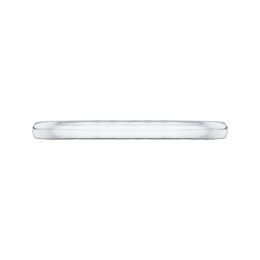 Euro Shank Plain Wedding Band in 14K White Gold