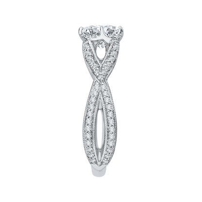 Split Shank Split Shank Round Diamond Engagement Ring in 14K White Gold (Semi-Mount)