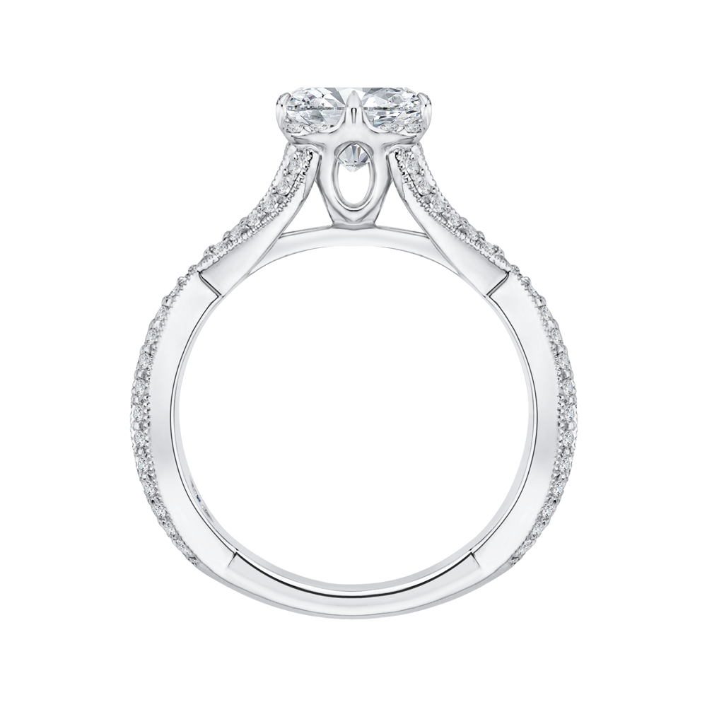 Split Shank Split Shank Round Diamond Engagement Ring in 14K White Gold (Semi-Mount)