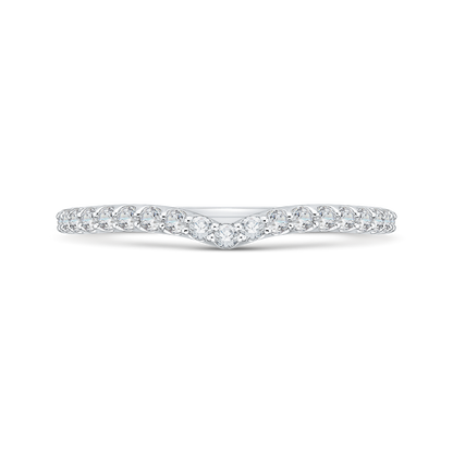 Round Diamond Wedding Band in 14K White Gold