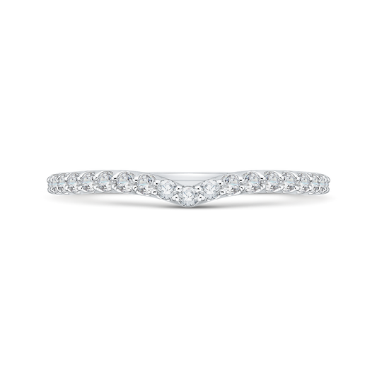 Round Diamond Wedding Band in 14K White Gold