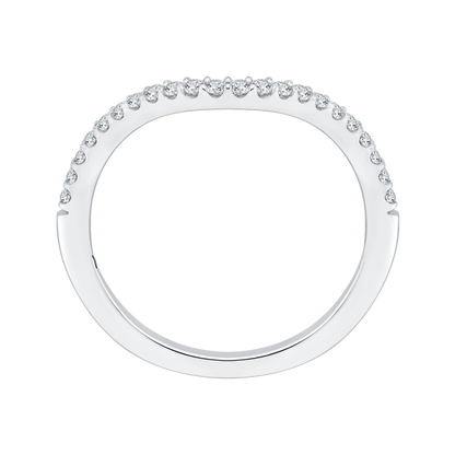 Round Diamond Wedding Band in 14K White Gold