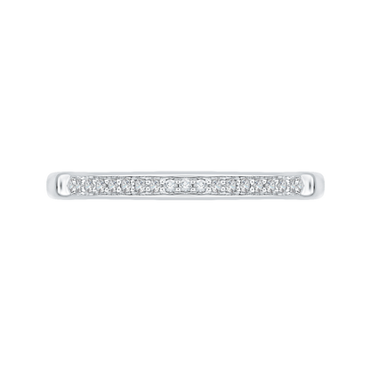 Round Diamond Wedding Band in 14K White Gold