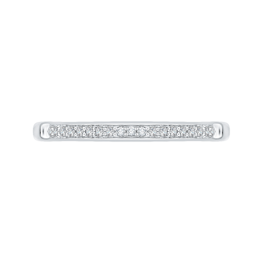 Round Diamond Wedding Band in 14K White Gold
