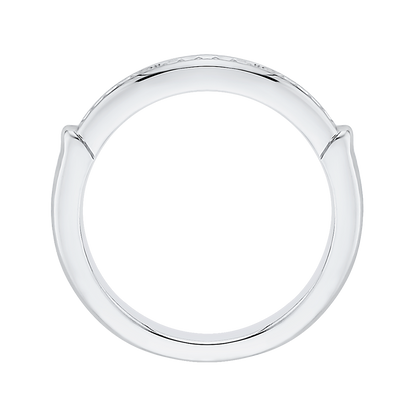 Round Diamond Wedding Band in 14K White Gold