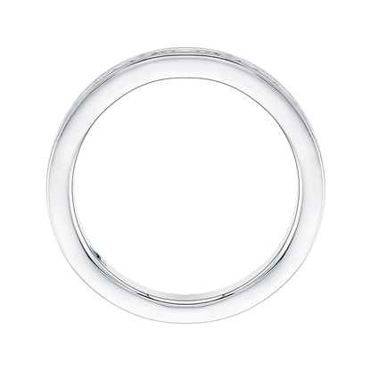 Princess Cut Diamond Half-Eternity Wedding Band in 14K White Gold