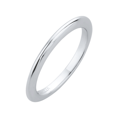 Plain Wedding Band in 14K White Gold