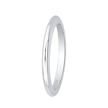 Plain Wedding Band in 14K White Gold