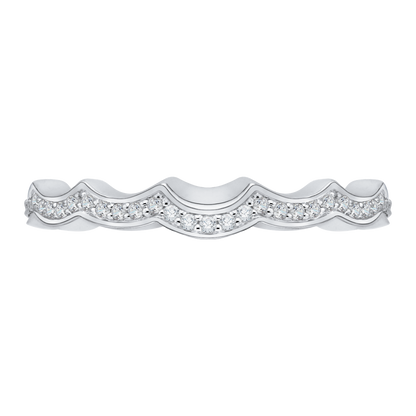 Round Diamond Wedding Band in 14K White Gold