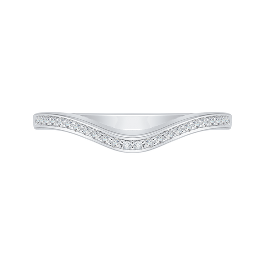 Round Diamond Wedding Band in 14K White Gold