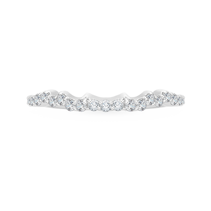 Round Diamond Wedding Band in 14K White Gold