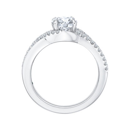 Round Diamond Engagement Ring in 14K White Gold (Semi-Mount)