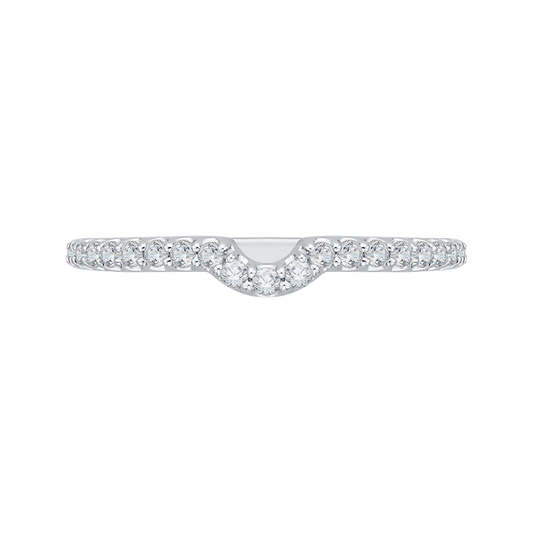 Round Diamond Wedding Band in 14K White Gold