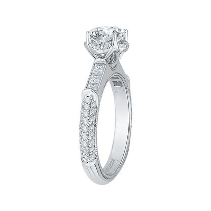 Diamond Engagement Ring in 14K White Gold (Semi-Mount)