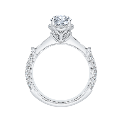 Diamond Engagement Ring in 14K White Gold (Semi-Mount)