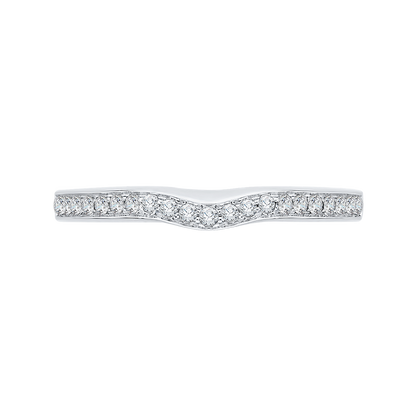 Half-Eternity Diamond Wedding Band in 14K White Gold