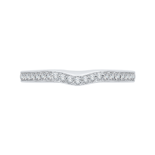 Half-Eternity Diamond Wedding Band in 14K White Gold