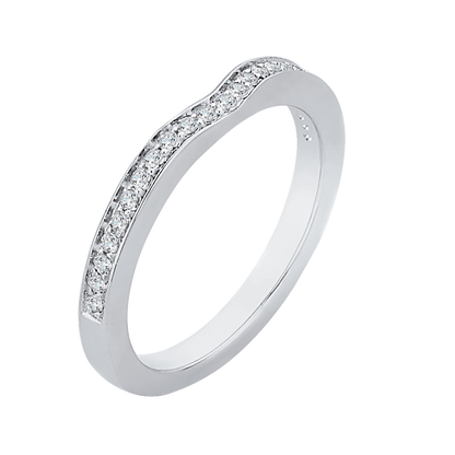 Half-Eternity Diamond Wedding Band in 14K White Gold