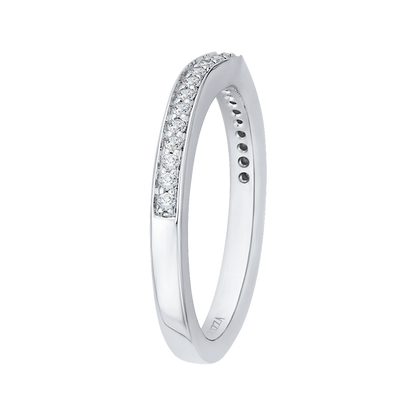 Half-Eternity Diamond Wedding Band in 14K White Gold