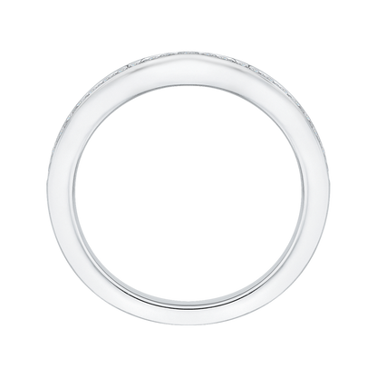 Half-Eternity Diamond Wedding Band in 14K White Gold