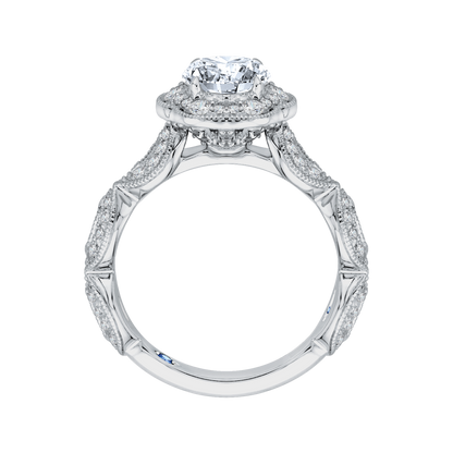 Round Diamond Engagement Ring in 14K White Gold (Semi-Mount)