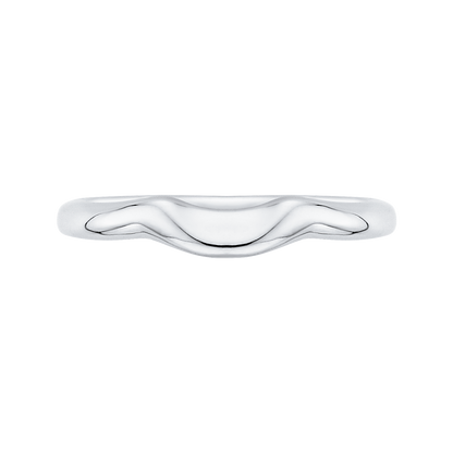 Plain Wedding Band in 14K White Gold