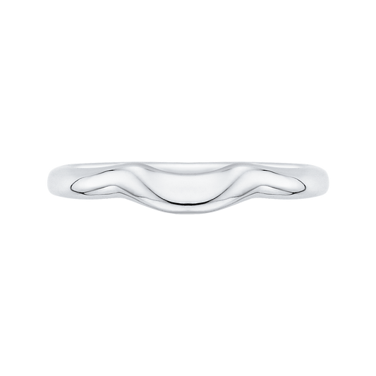 Plain Wedding Band in 14K White Gold
