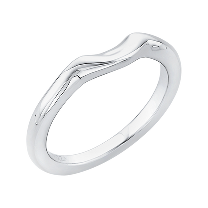 Plain Wedding Band in 14K White Gold