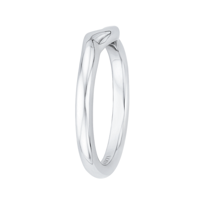 Plain Wedding Band in 14K White Gold