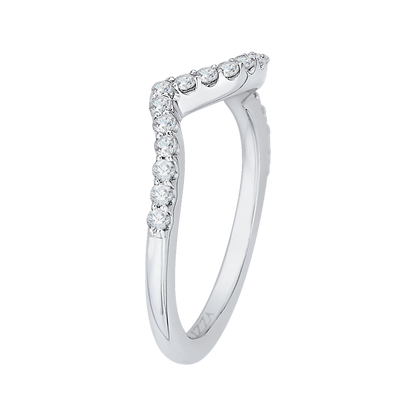 Round Diamond Wedding Band in 14K White Gold