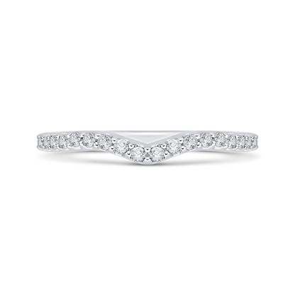 Round Diamond Wedding Band in 14K White Gold