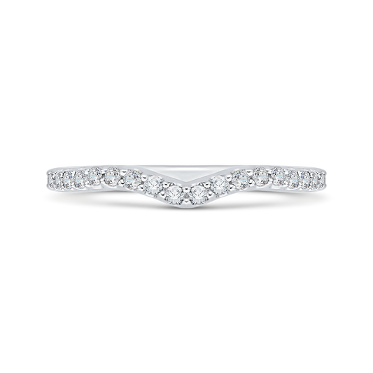 Round Diamond Wedding Band in 14K White Gold