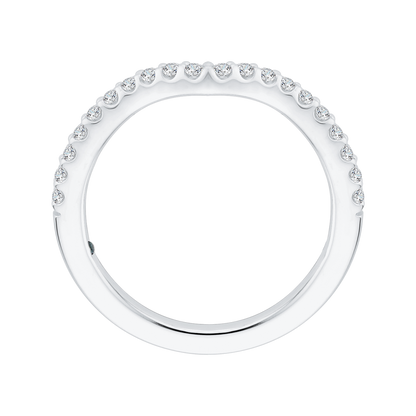 Round Diamond Wedding Band in 14K White Gold