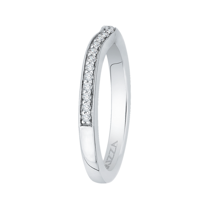 Half-Eternity Round Diamond Wedding Band in 14K White Gold