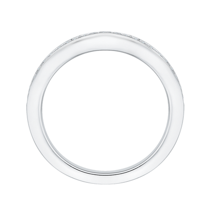 Half-Eternity Round Diamond Wedding Band in 14K White Gold