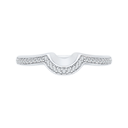 Round Diamond Wedding Band in 14K White Gold