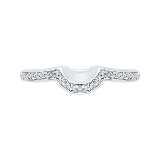 Round Diamond Wedding Band in 14K White Gold