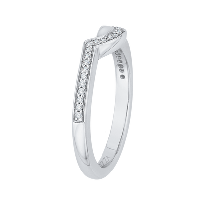 Round Diamond Wedding Band in 14K White Gold