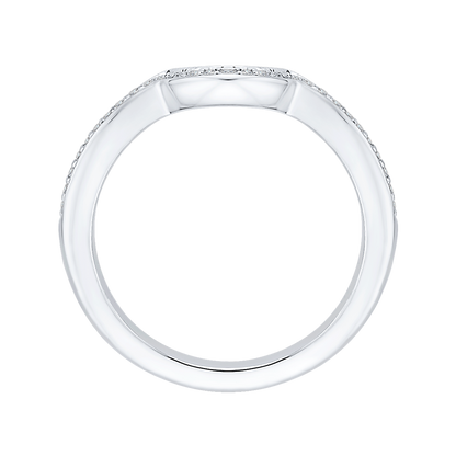 Round Diamond Wedding Band in 14K White Gold