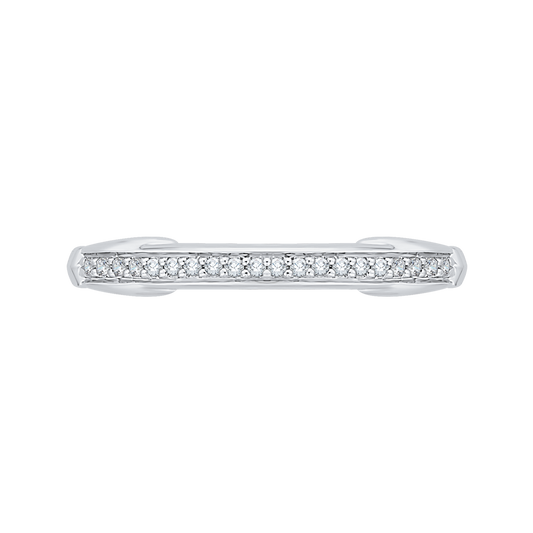 Round Diamond Wedding Band in 14K White Gold