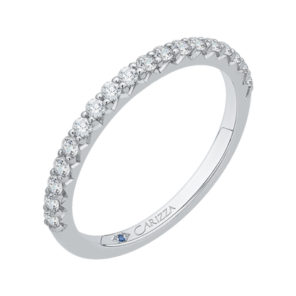 Round Diamond Wedding Band in 14K White Gold
