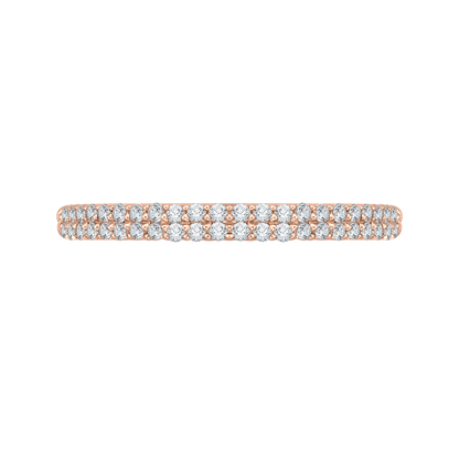Round Diamond Wedding Band in 14K Rose Gold