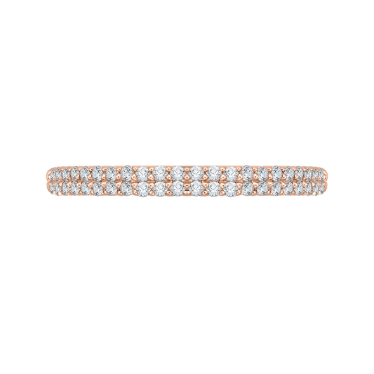 Round Diamond Wedding Band in 14K Rose Gold