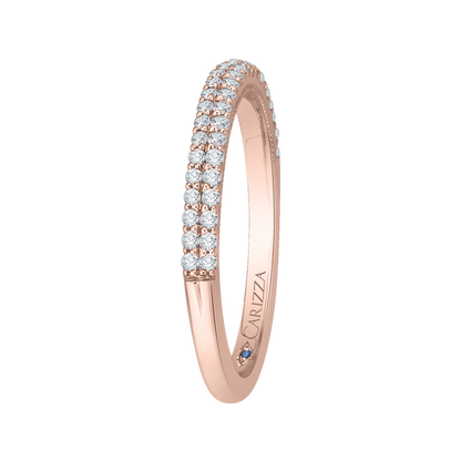 Round Diamond Wedding Band in 14K Rose Gold