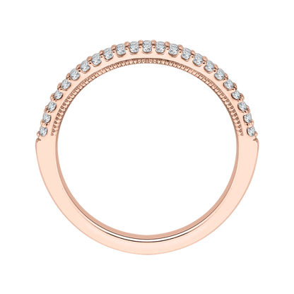 Round Diamond Wedding Band in 14K Rose Gold
