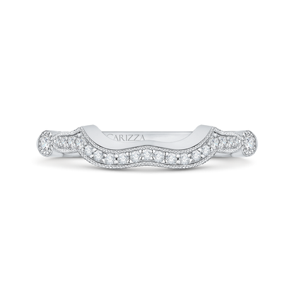 Round Diamond Wedding Band in 14K White Gold