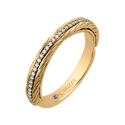 Round Diamond Wedding Band in 14K Yellow Gold
