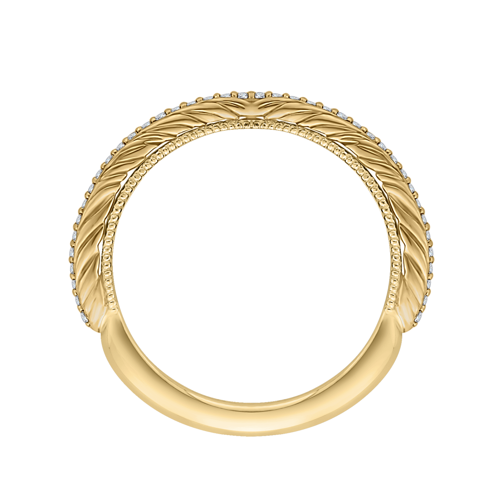 Round Diamond Wedding Band in 14K Yellow Gold